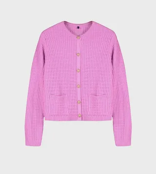 Buttoned Pocket Detail Knitted Cardigan