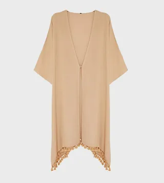 Tassel Hem 3/4 Sleeves Kimono