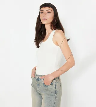 Solid Round Neck Tank Top