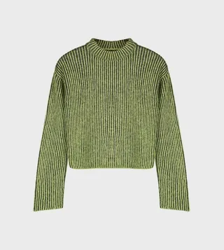 Ribbed Mock Neck Sweater