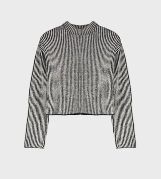 Ribbed Mock Neck Sweater