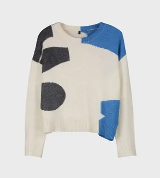 Color Block Long Sleeves Sweater