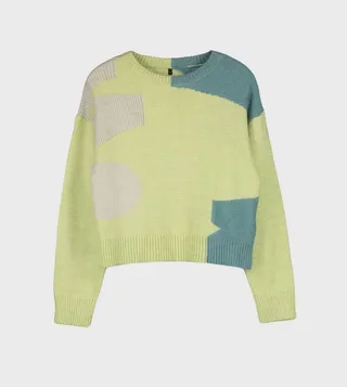 Color Block Long Sleeves Sweater