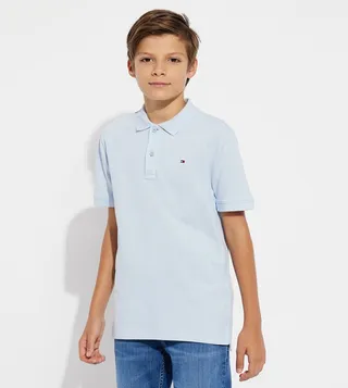 Flag Detail Short Sleeves Polo T-Shirt