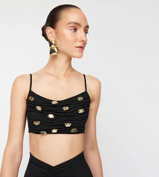 Accessory Detail Strappy Crop Top