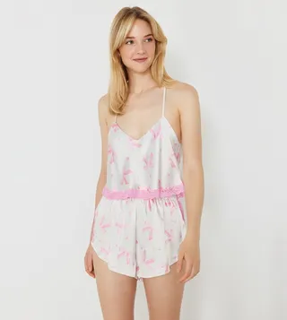 Printed Strappy Shorty Pyjama Set