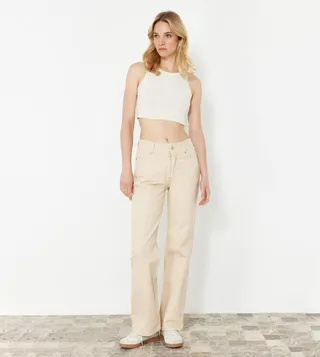 High-Rise Straight Fit Jeans