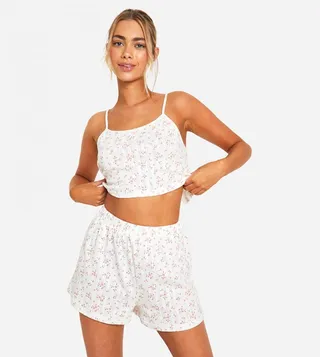 Ditsy Pointelle Shorty Pyjama Set