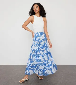 Printed Maxi Skirt