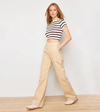High-Rise Straight Fit Jeans