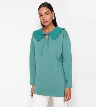 Peter Pan Collar Long Sleeves Tunic