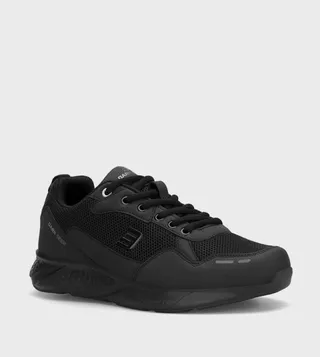 Logo Detail Knitted Lace-Up Sneakers