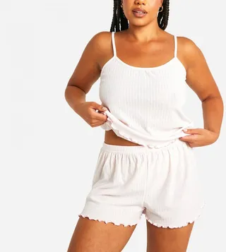Plus Pointelle Cami and Short Pyjama Set