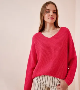Thessaloniki Knit V-Neck Sweater