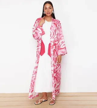 Patterned Long Sleeves Kimono