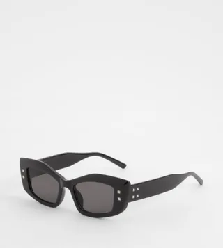 Silver Studded Cat Eye Sunglasses