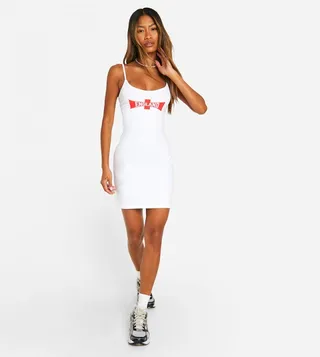 Printed Strappy Mini Dress