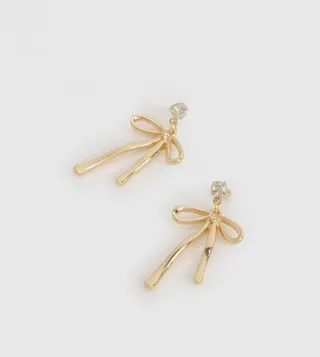 Embellished Bow Earrings
