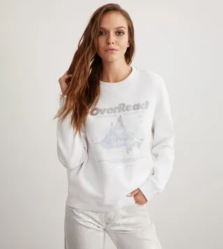 FAYLINN Printed Crew Neck Sweatshirt