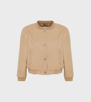 Textured Long Sleeves Bomber Jacket