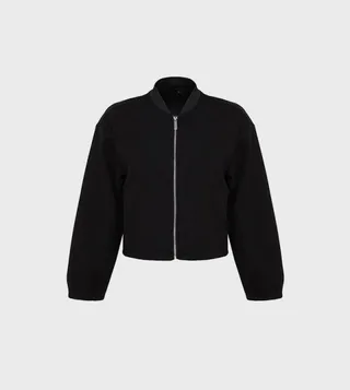 Zippered Stand Collar Jacket