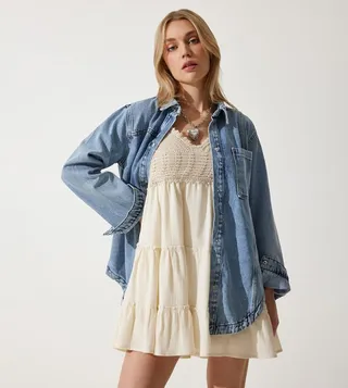 Washed Oversized Denim Jacket