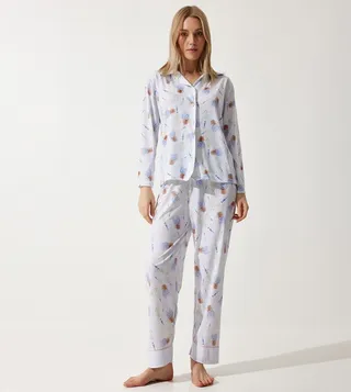 Printed Long Sleeves Pajama Set