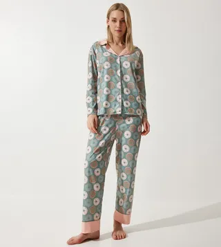 Printed Long Sleeves Pajama Set