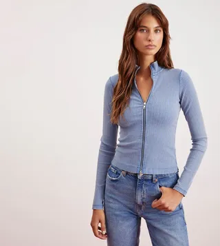 EFFIE High Neck Zippered Jacket