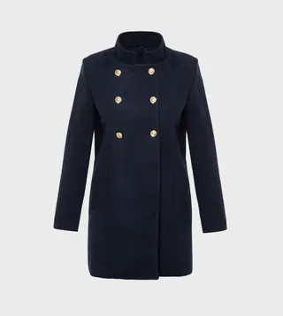 Butter Detail Stand Collar Coat