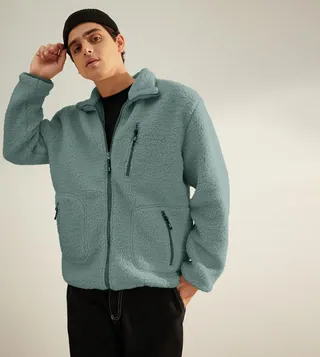 Regular Fit Welsoft Plush Coat
