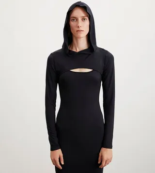 Solid Hooded Bolero