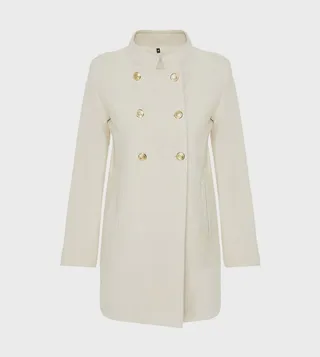 Butter Detail Stand Collar Coat