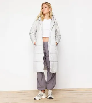 Zippered Water Repellent Hooded Puffer Jacket