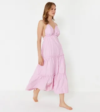 Strappy Ruffle Beach Dress