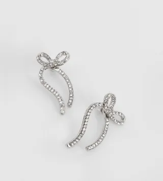 Embellished Bow Earrings