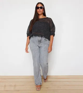 Faded Straight Fit Jeans