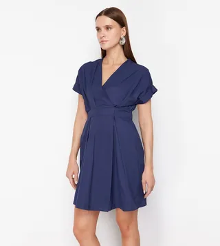 Double Breasted A-Line Mini Dress