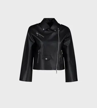 Zippered Long Sleeves Biker Jacket