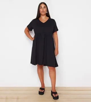 Solid Sustainable Knitted Midi Dress