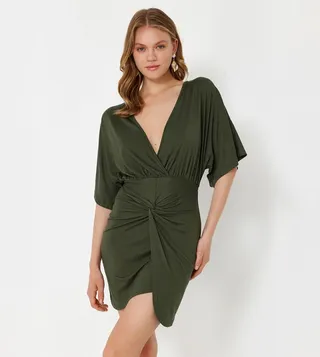 Short Sleeves Mini Beach Dress