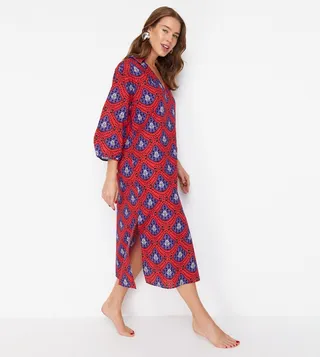 Geometric Patterned Beach Dress