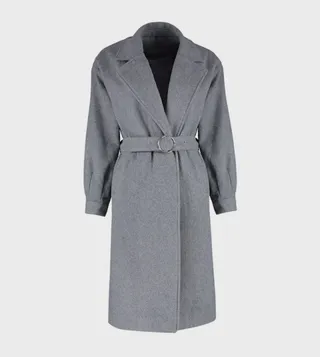 Belted Lapel Collar Overcoat