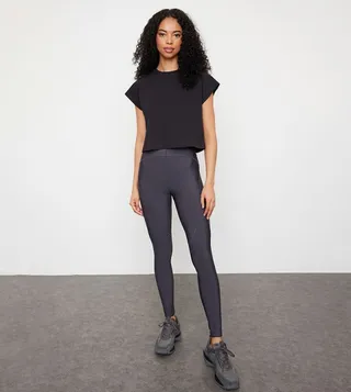 Solid Cap Sleeves Active T-Shirt