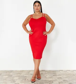 Knitted Strappy Bodycon Dress