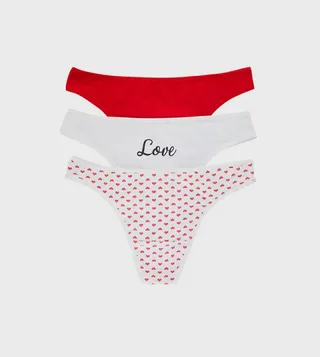 Pack of 3 Printed Thong Briefs