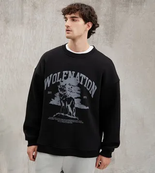 CARSTEN Printed Oversized Sweatshirt