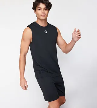 Black Reflective Printed Quick-Drying Athlete
