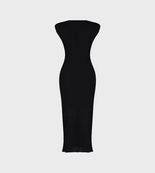 Solid Sleeveless Bodycon Midi Dress