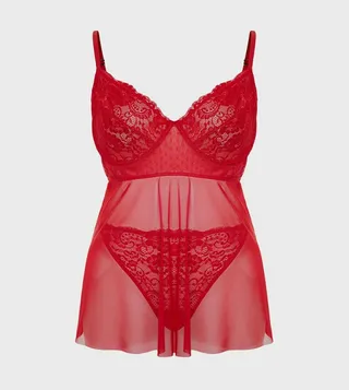 High-Rise Underwire Babydoll